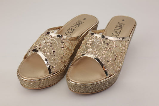 JIMMY CHOO's Sequin-Infused Wedge Sandals: Your Path to Luxury