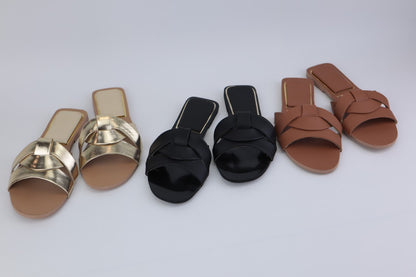 Zara FLAT CRISS-CROSS LEATHER SLIDER SANDALS: Stylish Comfort for Your Feet
