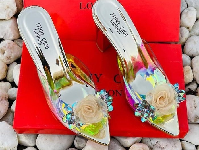 Buy Jimmy Choo Aveline 100 Asymmetric Crystal Hotfix Bows Sandals | Ivory  Color Women | AJIO LUXE
