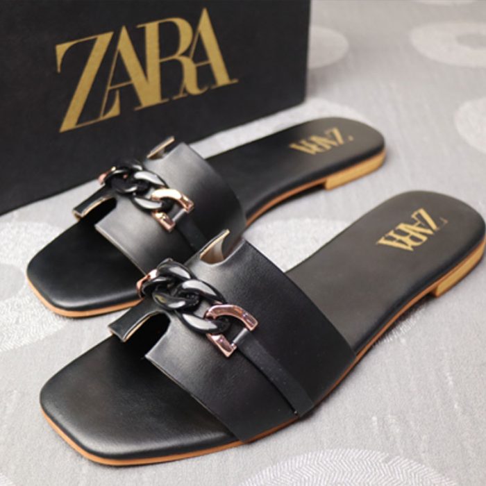 ZARA Women's Slippers: Embrace Fashion and Comfort with Chain Flip Flops