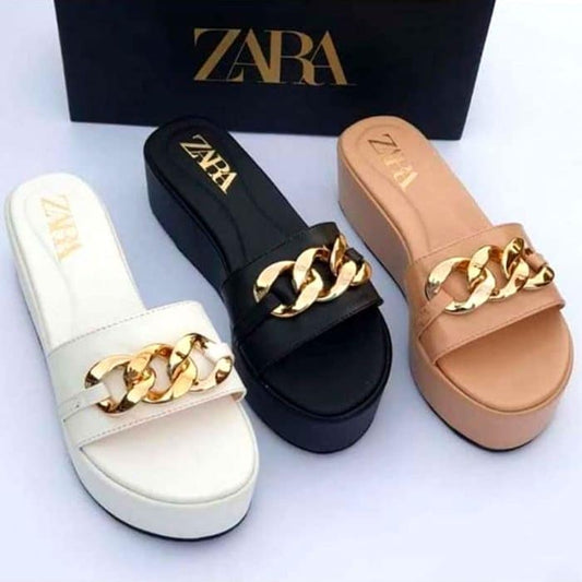 ZARA Platform Heels: Elevate Your Style with Chain Link Wedges