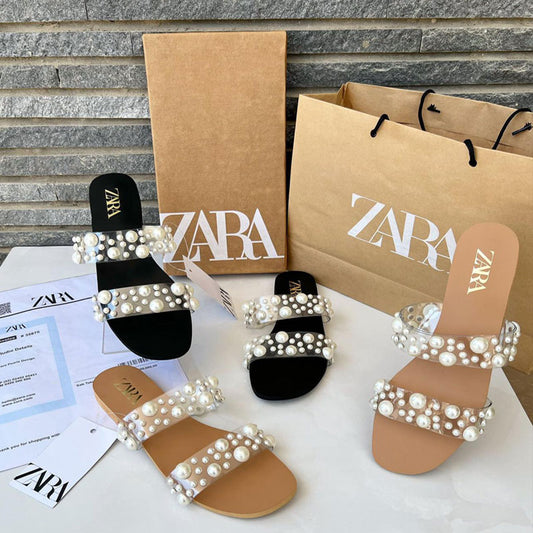 ZARA Pearl Ladies Shoes: Effortless Elegance with a Touch of Pearls