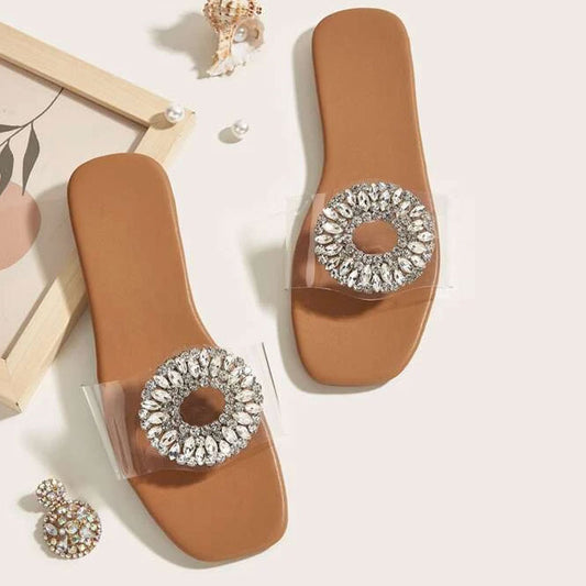 ZARA Embellished Flat Vinyl Sandals for Women: The Perfect Combination of Style and Comfort