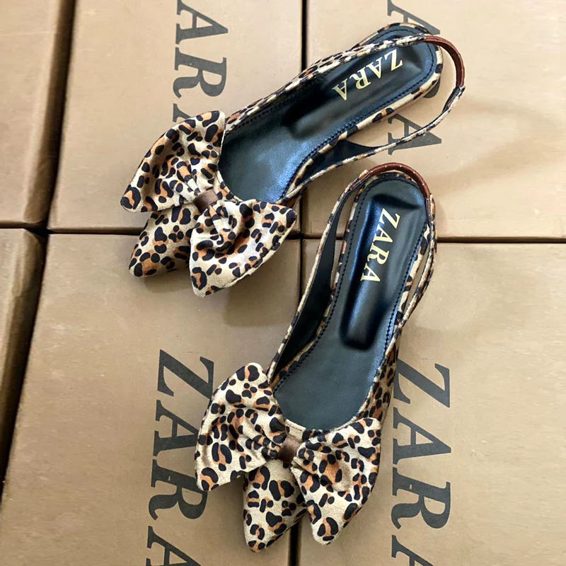 ZARA FW19 CAMPAIGN Animal Print Embossed Leather Slingback Heel Shoes  5814/001 $63.32 - PicClick