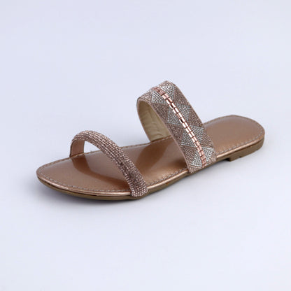Fancy Rhinestone Strap Slide Sandals for Women: The Ultimate in Style and Comfort
