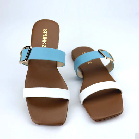 Chic and Comfy: Women's Double Strap Flat Sandals