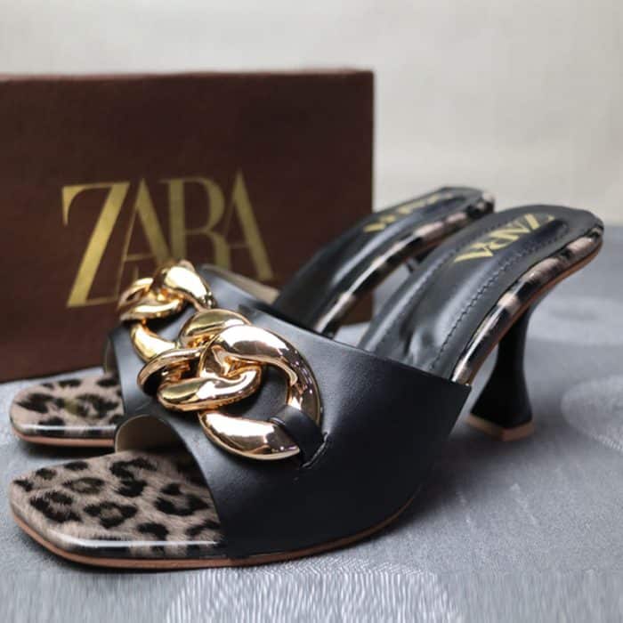 Zara - Leopard Print Leather High Heel Court Shoes | Leopard print shoes,  Heels, Leather high heels